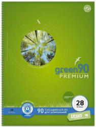 URSUS GREEN Collegeblock A4 ”Green 90 Premium” kariert 80 Blatt