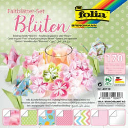 FOLIA Faltblätter-Set ”Blüten” 170 Blatt bunt