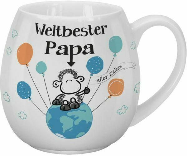 SHEEPWORLD Tasse ”Weltbester Papa” 450 ml weiß