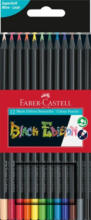 PAGRO DISKONT FABER-CASTELL Buntstifte ”Black Edition” 12 Stück mehrere Farben