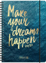 PAGRO DISKONT Schülerkalender ”Make your dream happen” A5 blau 2020/2021