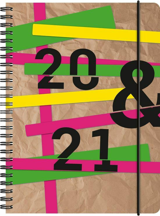 Schülerkalender ”Neon Stripes” A5 bunt 2020/2021