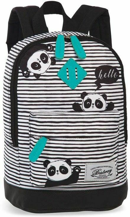 BESTWAY Kinderrucksack ”Panda” schwarz/weiß