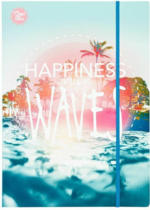 PAGRO DISKONT Gummizugmappe A4 ”Good Vibes Waves” bunt