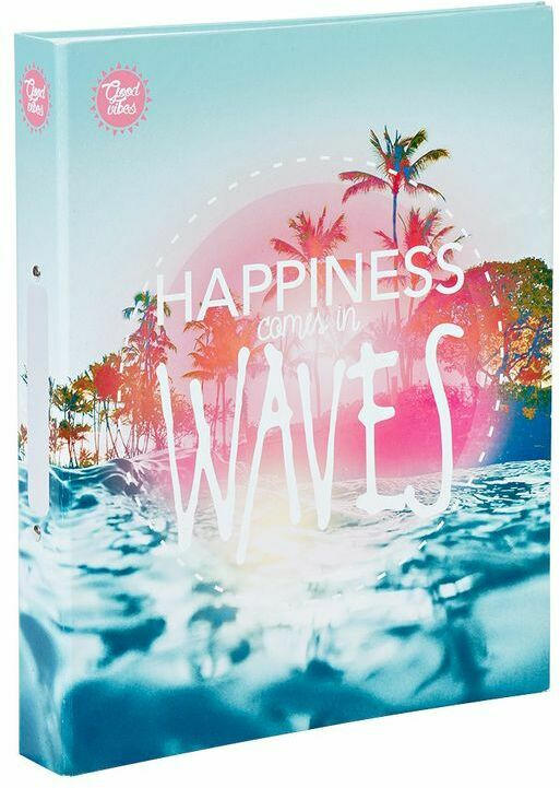 Ringmappe A4 ”Good Vibes Waves” bunt