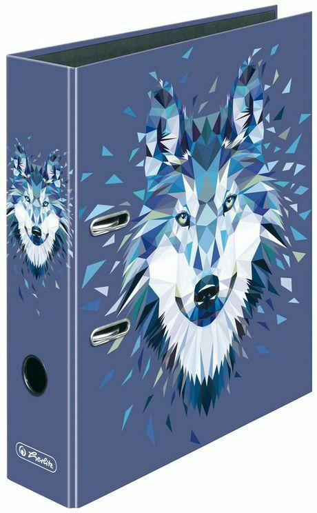 HERLITZ Motivordner ”Wolf” A4 8 cm blau