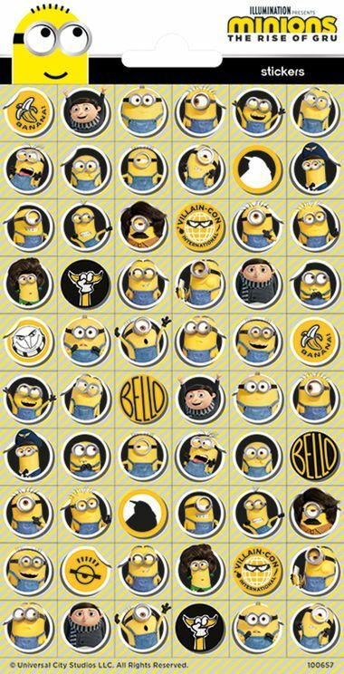 Stickerset ”Minions” 1 Bogen bunt