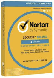 NORTON ”Security Deluxe” 3.0 für 3 Benutzer 1 Jahr