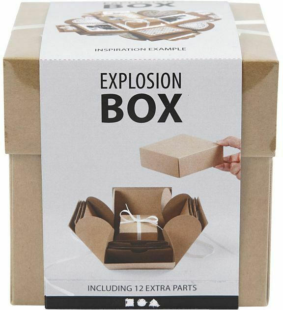 Geschenkbox ”Explosionsbox” aus Karton braun