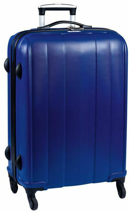 Hartschalen-Trolley ”London” 70 cm mit 4 Rollen blau