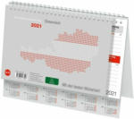 PAGRO DISKONT Schreibtischkalender ”Österreich” 18 x 24 cm grau 2021