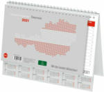 PAGRO DISKONT Schreibtischkalender ”Österreich” 21 x 29 cm grau 2021