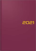 PAGRO DISKONT Buchkalender ”Uni” A5 bordeaux 2021
