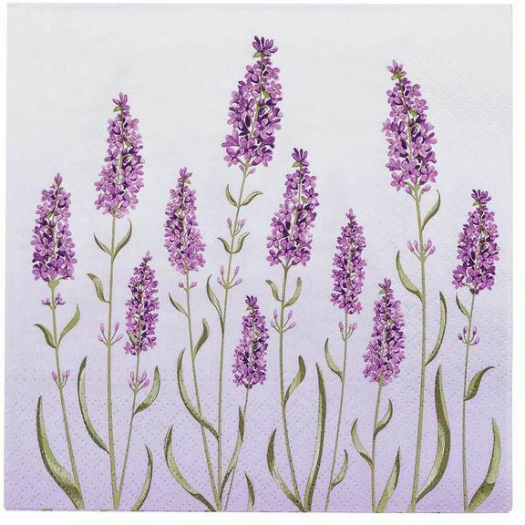 Servietten ”Lavendel” 33 x 33 cm 20 Stück violett