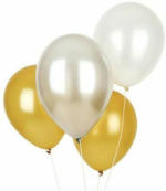 PAGRO DISKONT Luftballons 8 Stück gold/silber