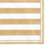 PAGRO DISKONT Servietten ”Streifen” 12 Stück 33 x 33 cm weiß/gold