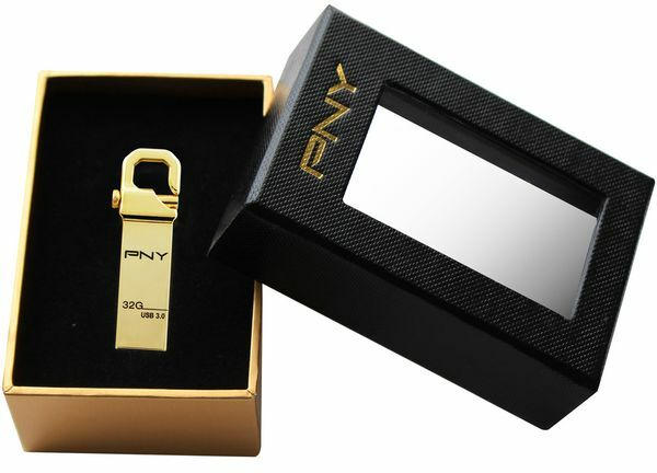 PNY USB-Stick in Geschenkbox 32 GB 3.0 gold