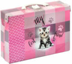 PAGRO DISKONT Handarbeitskoffer ”Katze” rosa