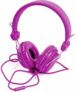 PAGRO DISKONT PAGRO Stereo-Kopfhörer mit Handy-Funktion violett