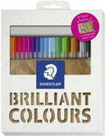 PAGRO DISKONT STAEDTLER Fineliner ”Triplus Brilliant Colours” inkl. Pennal 20 Stück mehrere Farben