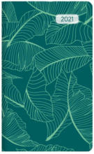 PAGRO DISKONT LEYKAM Taschenkalender ”Blätter” 9,5 x 16 cm grün 2021