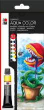PAGRO DISKONT MARABAU Aquarellfarbe ”Aqua Colour Graphix” 12 x 12 ml mehrere Farben
