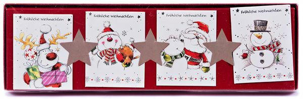 Minikärtchen mit Kuverts ”Weihnachten” 16 Stück weiß