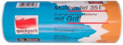 Müllbeutel mit Griff 35 Liter 30 Stück transparent