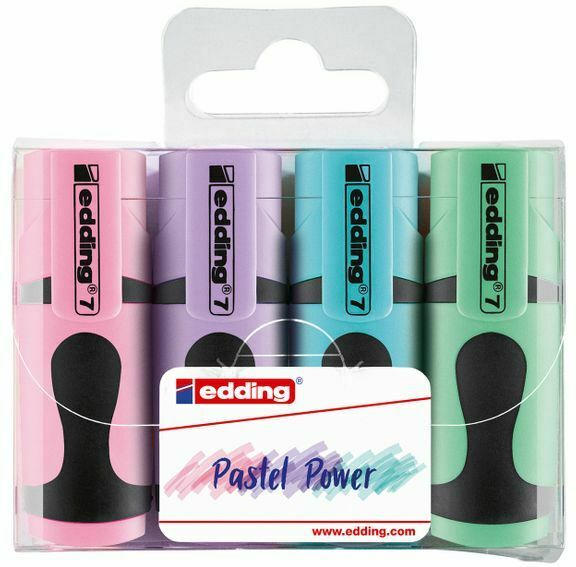 EDDING Mini-Leuchtmarker ”Pastell” 4 Stück mehrere Farben