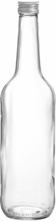 Glasflasche mit Schraubverschluss 0,7 Liter 6 Stück transparent