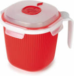 PAGRO DISKONT Suppenwärmer für die Mikrowelle 0,7 Liter rot
