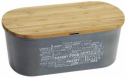 KESPER Brotbox mit Schneidebrett 34 x 14 x 18 cm grau