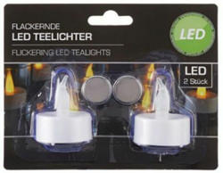 LED-Teelichter 2 Stück weiss