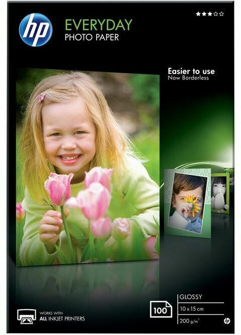 HP Fotopapier "Everyday" glänzend 10 x 15 cm 170 g/m² 100 Blatt Doppelpack