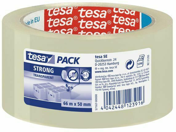 TESA Packband "Strong" 66 m x 50 mm transparent