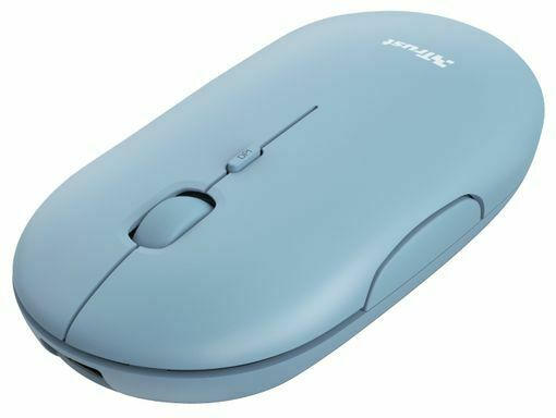 TRUST Bluetooth-Maus "Puck" wiederaufladbar blau