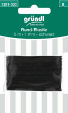 PAGRO DISKONT GRÜNDL Gummiband Rund-Elastic 1 mm x 5 m schwarz