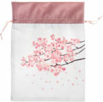 PAGRO DISKONT Beutel mit Kirschblüten 20 x 26 cm weiss/rosa