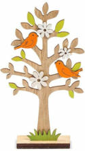 PAGRO DISKONT Standdeko "Baum mit Vögel" 29 cm bunt
