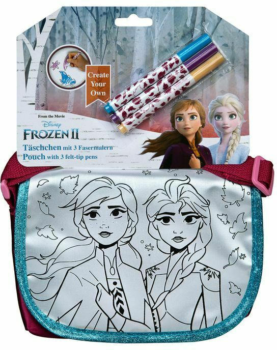 Täschchen zum Selbergestalten "Frozen 2" inkl. 3 Fasermaler