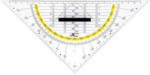 PAGRO DISKONT JOLLY Geometrie-Dreieck 25 cm mit Griff transparent