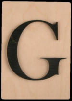PAGRO DISKONT Holz-Buchstabe "G" im Scrabble-Style 10,5 x 14,8 cm braun