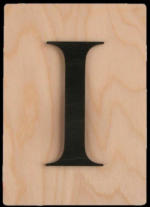 PAGRO DISKONT Holz-Buchstabe "I" im Scrabble-Style 10,5 x 14,8 cm braun