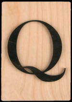 PAGRO DISKONT Holz-Buchstabe "Q" im Scrabble-Style 10,5 x 14,8 cm braun