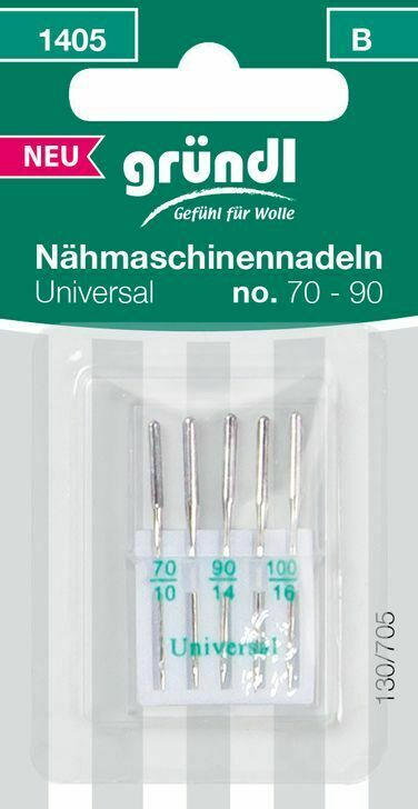 GRÜNDL Nähmaschinennadeln "Universal No. 70-90" 5 Stück