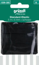 PAGRO DISKONT GRÜNDL Gummiband Standard-Elastik 5 mm x 5 m schwarz