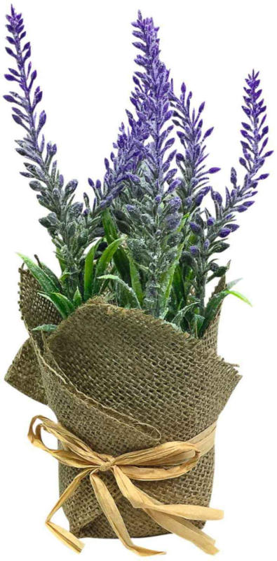 Decorazione lavanda in sacchetto di juta 21 cm -
