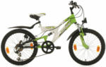 HELLWEG Baumarkt Jugend-Mountainbike „Zodiac“, Fully, 20 Zoll, weiß-grün weiß-grün | 20 Zoll