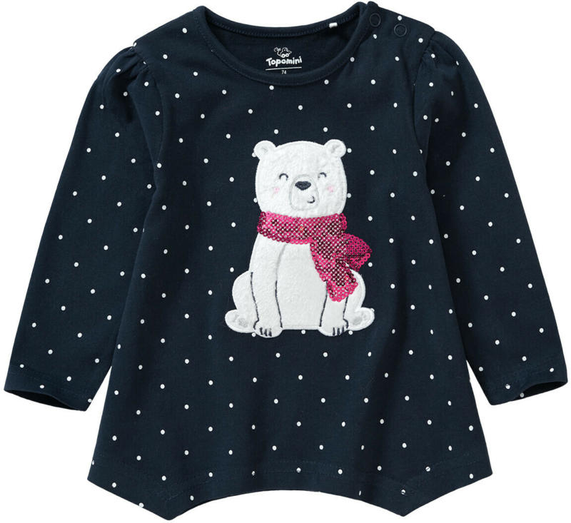 Baby Langarmshirt mit Eisbär-Applikation (Nur online)