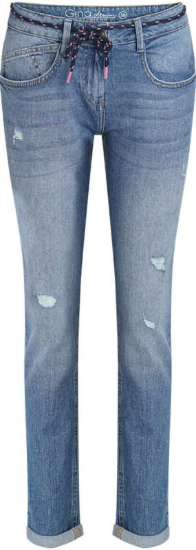 Damen Boyfriend-Jeans mit Used-Waschung (Nur online)